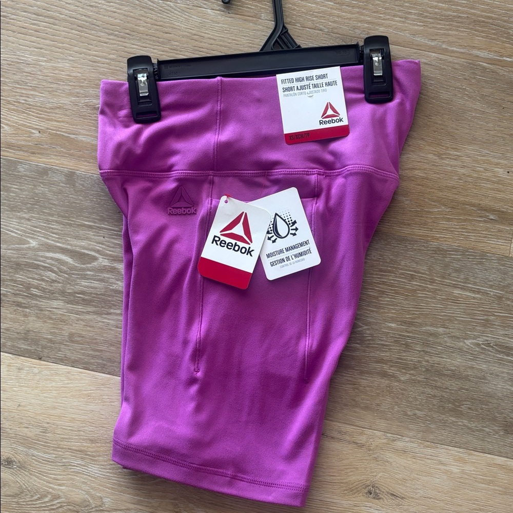 Reebok Orchid Biker Workout Shorts NEW